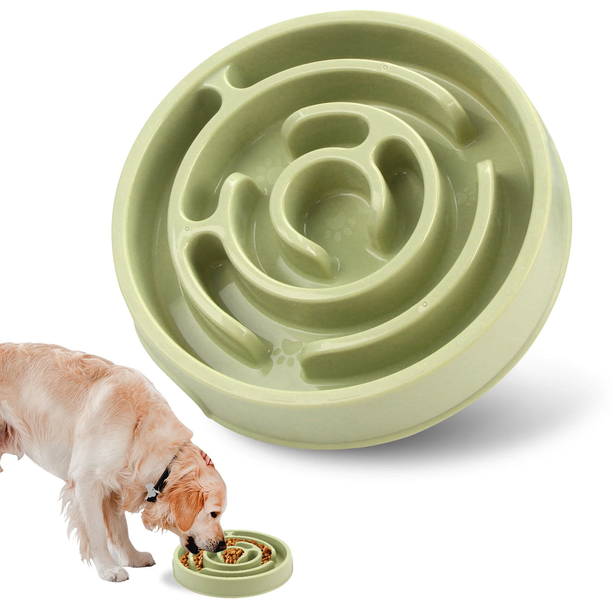 Slow Feeder Dog Bowl – Anti-Gulp Maze Design