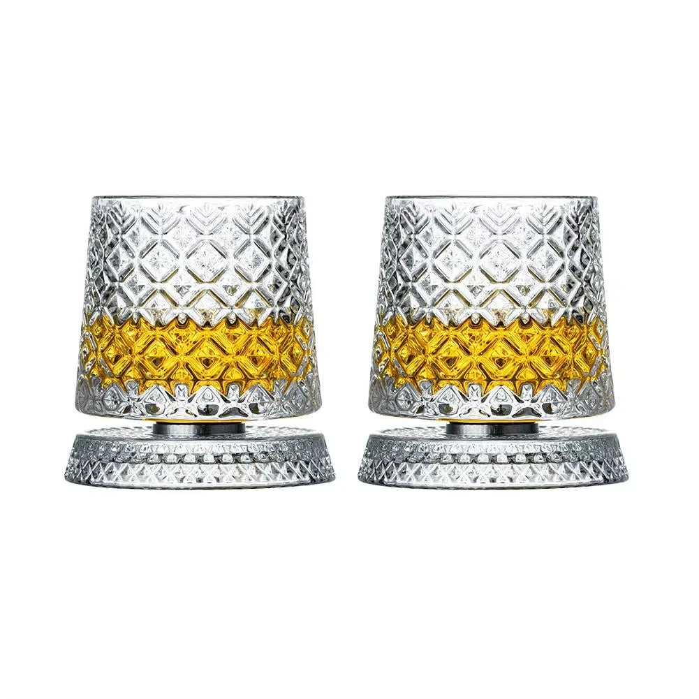 Spinning Whiskey Glasses – Set of 2