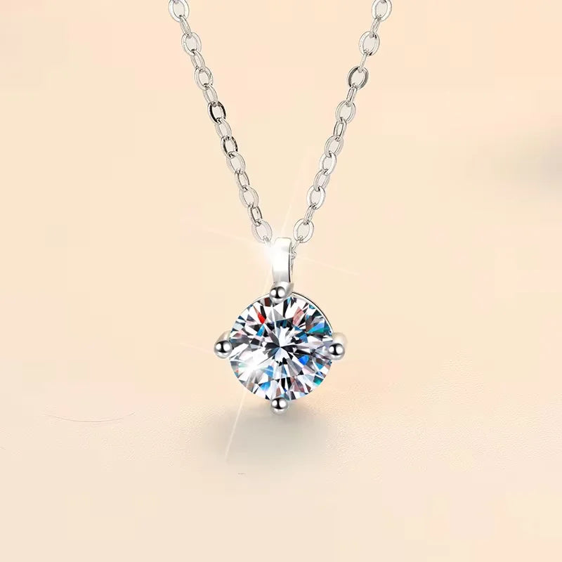 2 Carat Moissanite Solitaire Necklace