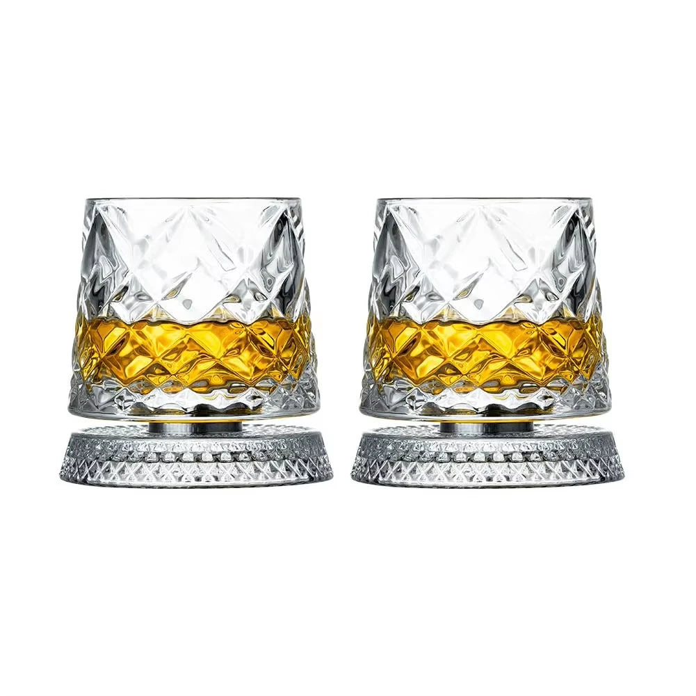 Spinning Whiskey Glasses – Set of 2