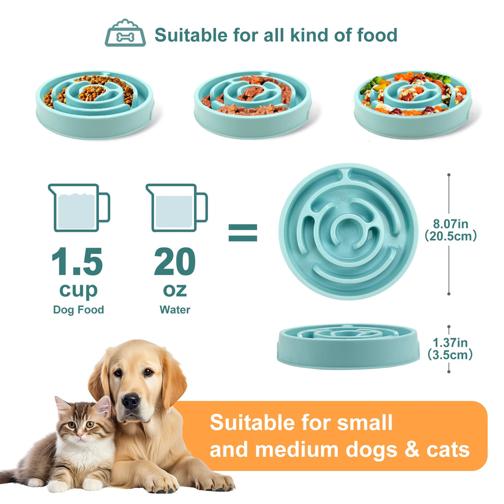 Slow Feeder Dog Bowl – Anti-Gulp Maze Design