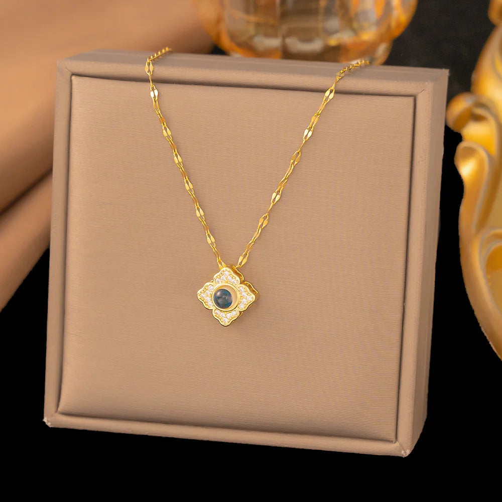 Sparkle Pendant Necklace – Heart, Moon, Swan & More