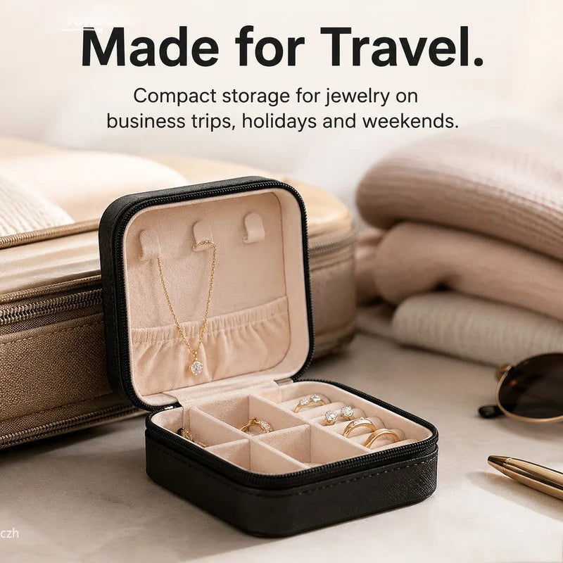 Mini Travel Jewelry Case – Vegan Leather