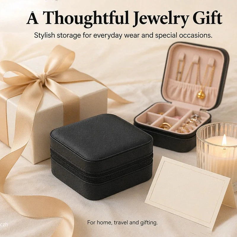 Mini Travel Jewelry Case – Vegan Leather