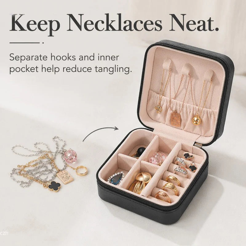 Mini Travel Jewelry Case – Vegan Leather