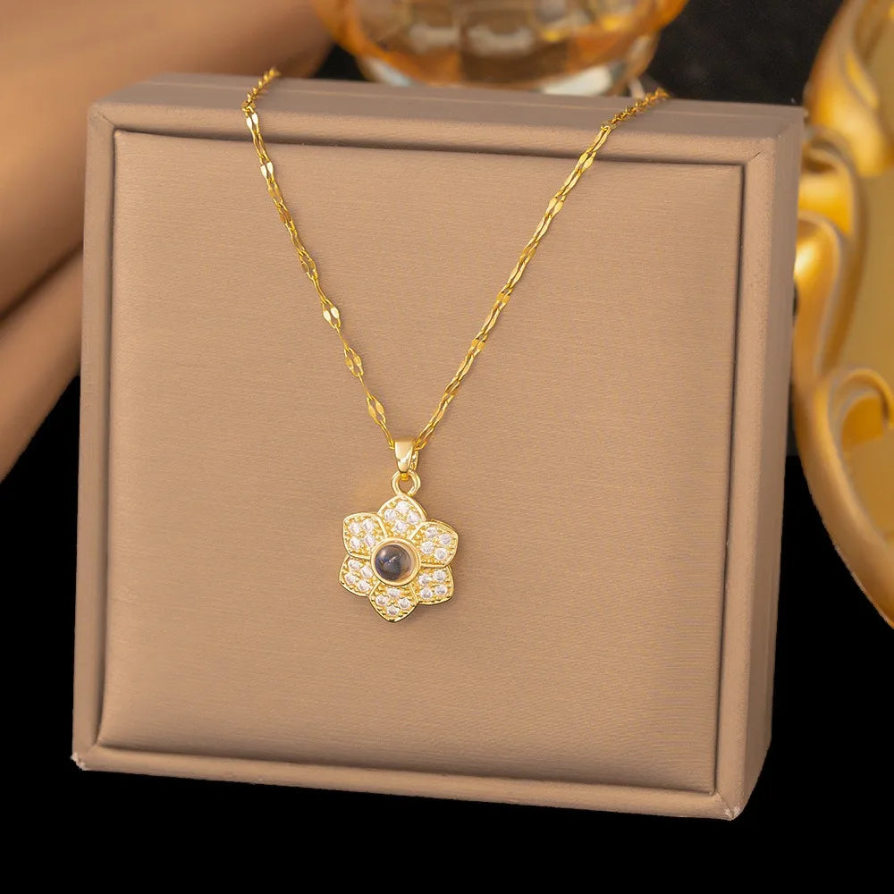 Sparkle Pendant Necklace – Heart, Moon, Swan & More