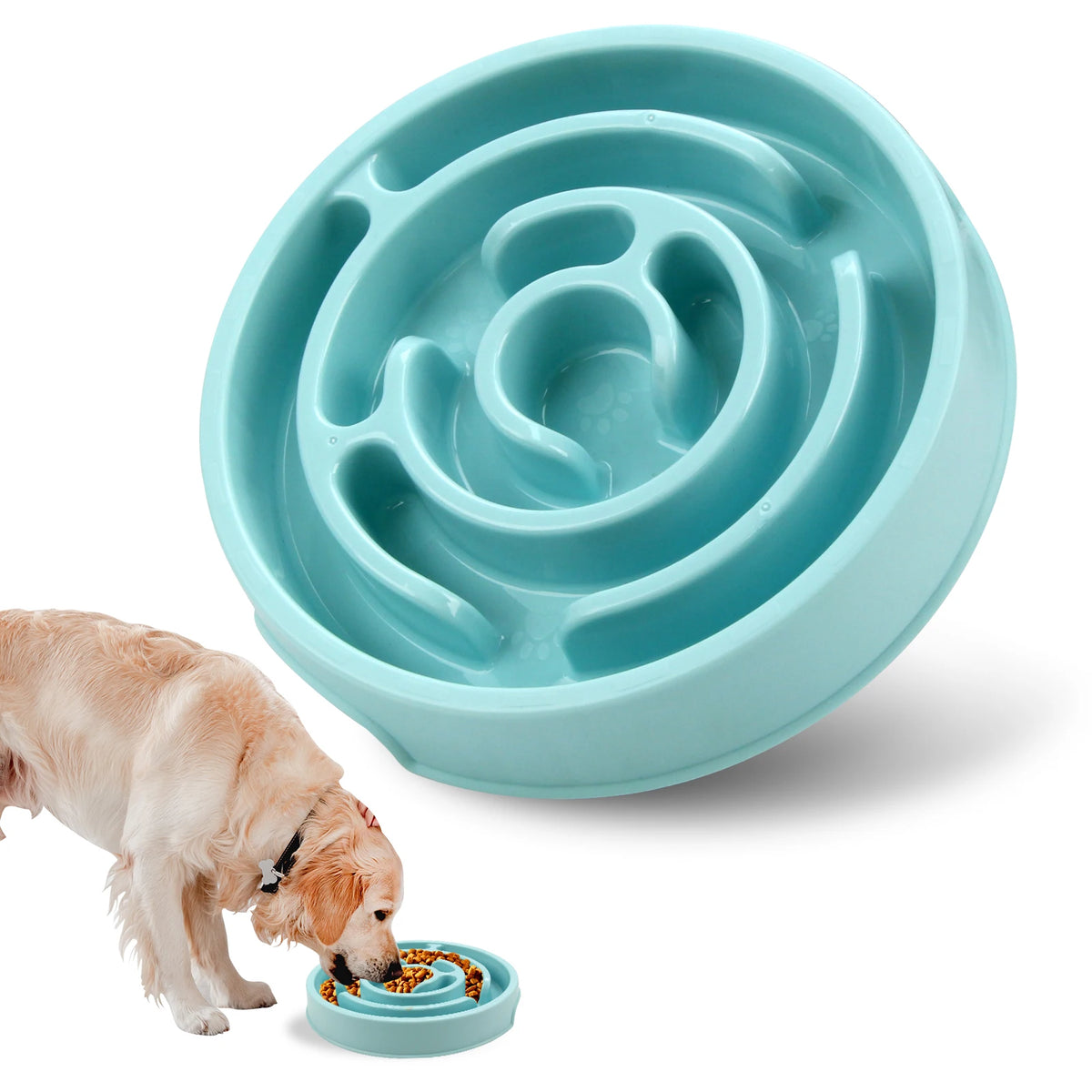 Slow Feeder Dog Bowl – Anti-Gulp Maze Design