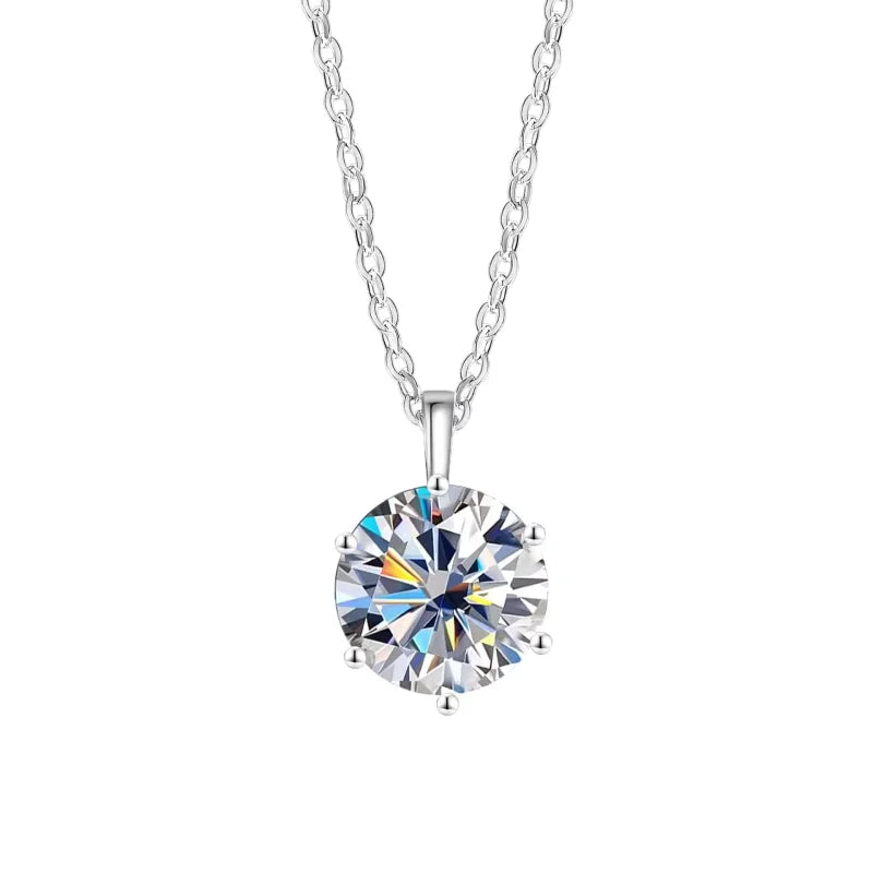 2 Carat Moissanite Solitaire Necklace