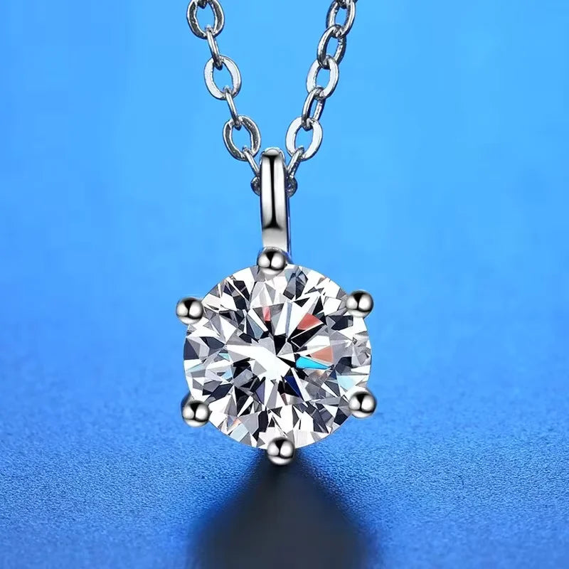 2 Carat Moissanite Solitaire Necklace